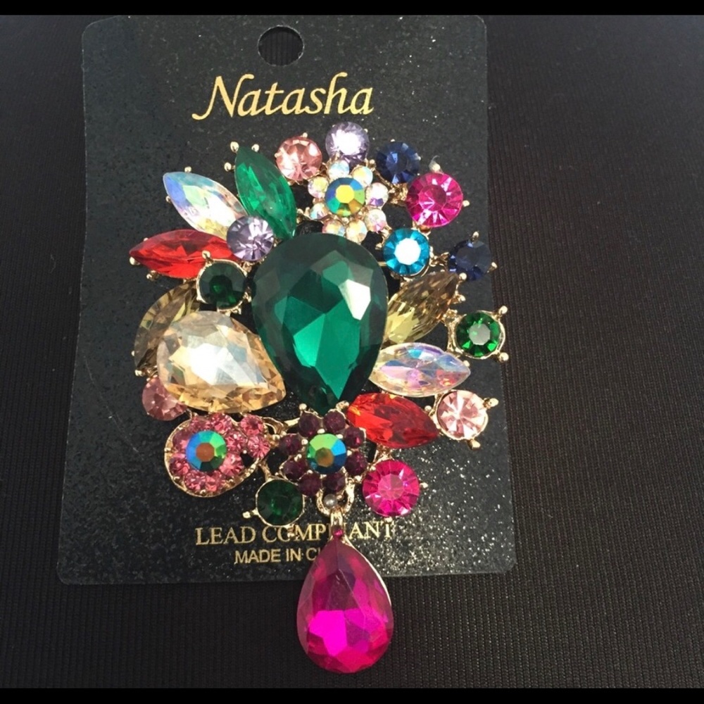 Statement Multicolored Brooch
